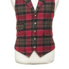 Mens Plaid Vest 44R Red Brown Teal Wool Waistcoat XL Formal Wedding Prom Party