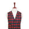 Mens Tartan Plaid Vest 44R Red Green Wool Waistcoat XL Formal Wedding Prom Party