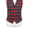 Mens Tartan Plaid Vest 44R Red Green Wool Waistcoat XL Formal Wedding Prom Party