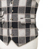 Mens Tweed Wool Vest 44R Black Beige Plaid Waistcoat XL Western Casual Preppy