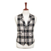 Mens Tweed Wool Vest 44R Black Beige Plaid Waistcoat XL Western Casual Preppy