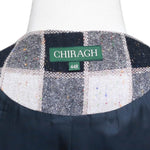 Mens Tweed Wool Vest 44R Black Beige Plaid Waistcoat XL Western Casual Preppy