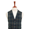 Mens Vest 44R Tartan Plaid Green Blue Wool Waistcoat XL Formal Wedding Party