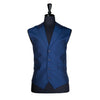 Mens Vest Blue Pinstripe Wool Handmade Formal Wedding Suit Lapel Waistcoat Large