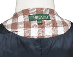 Mens Vest 44R Brown Beige Plaid Check Waistcoat XL Western Casual Preppy Party