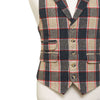 Mens Tweed Vest 44R Gray Beige Red Plaid Wool Waistcoat Western Casual Wedding