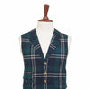 Mens Plaid Vest 44R Blue Green Beige Wool Waistcoat XL Western Casual Wedding