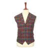 Mens Vest Orange Striped Wool Dress Formal Wedding Suit Lapel Waistcoat Large
