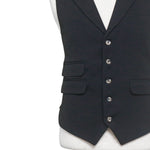 Mens Black Wool Vest 44R Waistcoat XL Western Casual Formal Wedding Victorian