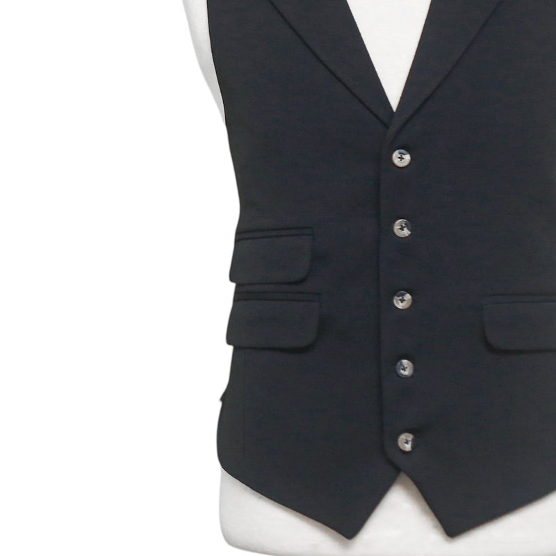 Mens Black Wool Vest 44R Waistcoat XL Western Casual Formal Wedding Victorian