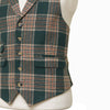 Mens Tweed Vest 44R Green Beige Plaid Wool Waistcoat XL Western Casual Wedding
