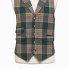 Mens Tweed Vest 44R Green Beige Plaid Wool Waistcoat XL Western Casual Wedding