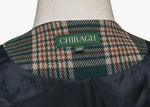 Mens Tweed Vest 44R Green Beige Plaid Wool Waistcoat XL Western Casual Wedding