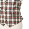 Mens Tartan Plaid Vest 44R White Red Green Lambswool Waistcoat XL Formal Wedding