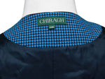 Mens Vest 44R Blue Brown Check Wool Waistcoat XL Formal Wedding Groom Party