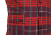 Mens Vest Suit Lapel Red Purple Plaid Check Wool Formal Wedding Waistcoat XL 46