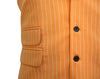 Mens Vest Suit Lapel Orange Striped Cotton Blend Formal Wedding Waistcoat XL 46