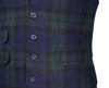 Mens Waistcoat Suit Vest 40R Blue Green Tartan Plaid Wool Formal Wedding Party