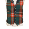 Mens Vest 44R Plaid Green Orange Wool Waistcoat XL Formal Wedding Groom Party