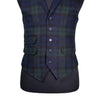 Mens Waistcoat Suit Vest 40R Blue Green Tartan Plaid Wool Formal Wedding Party