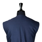 Mens Vest Blue Orange Striped Wool Formal Wedding Suit Lapel Waistcoat Large