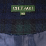 Mens Waistcoat Suit Vest 40R Blue Green Tartan Plaid Wool Formal Wedding Party