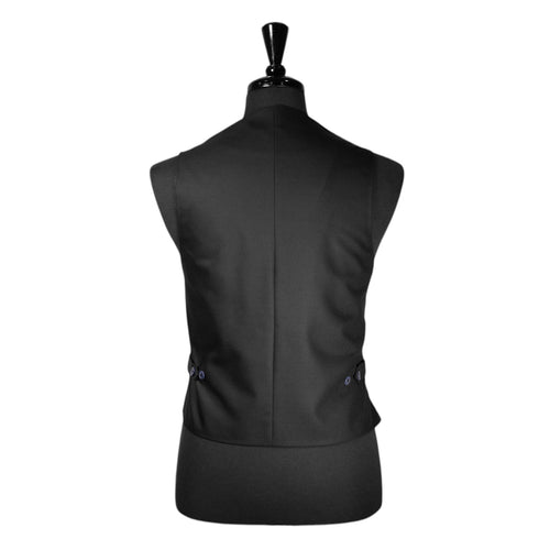 Mens 40R Waistcoat Vest Lapel Striped Suit Black Gray White Formal Wedding Party