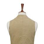 Mens Floral Vest 44R Beige Blue Jacquard Waistcoat Formal Wedding Groom Party