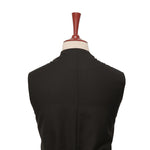 Mens Vest Suit Lapel Red Black Geometric Wool Formal Wedding Waistcoat XL 46