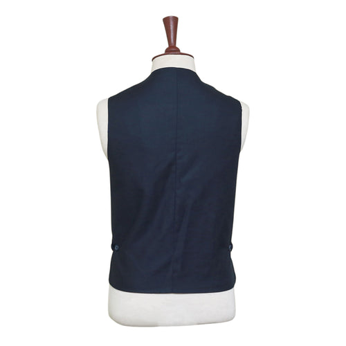 Mens Vest 44R Tartan Plaid Wool Orange Blue Waistcoat XL Formal Wedding Party
