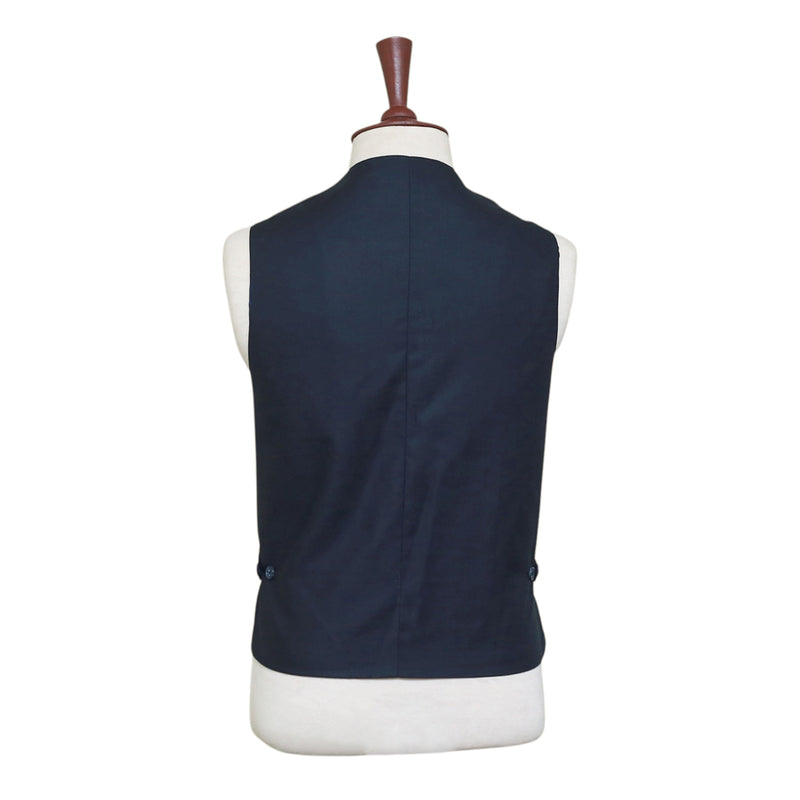 Mens Vest 44R Tartan Plaid Wool Orange Blue Waistcoat XL Formal Wedding Party