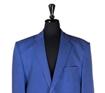 Men's Blazer Blue Wool Handmade Formal Casual Jacket Wedding Sport Coat 46R