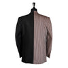 Men's Blazer Black Beige Check Plaid Jacket Sport Coat (44R)