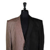 Men's Blazer Black Beige Check Plaid Jacket Sport Coat (44R)