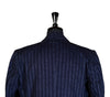 Men's Blazer Navy Blue Striped Handmade Formal Suit Jacket Wedding Sport Coat 44R