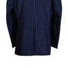Men's Blazer Navy Blue Striped Handmade Formal Suit Jacket Wedding Sport Coat 44R