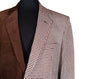 Men's Blazer Brown Check Corduroy Formal Jacket Sport Coat (44R)