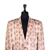 Men's Blazer Ivory Floral Cotton Formal Jacket Sport Coat (44R)