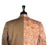 Men's Blazer Green Beige Floral Corduroy Formal Jacket Sport Coat (44R)