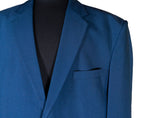 Men's Blazer Teal Blue Wool Handmade Suit Jacket Sport Coat (48R)