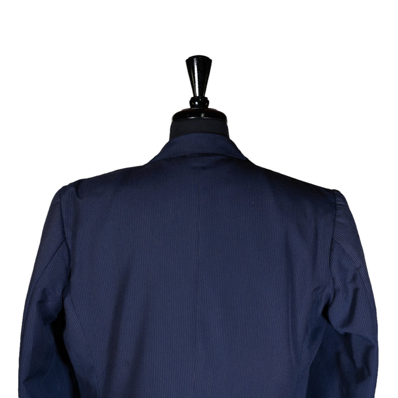 Men's Blazer Navy Blue Pinstripe Formal Jacket Sport Coat (44R)