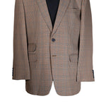 Men's Blazer Beige Plaid Check Formal Jacket Sport Coat (44R)