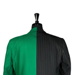 Men's Blazer Black Green Striped Tuxedo Jacket Sport Coat (44R)