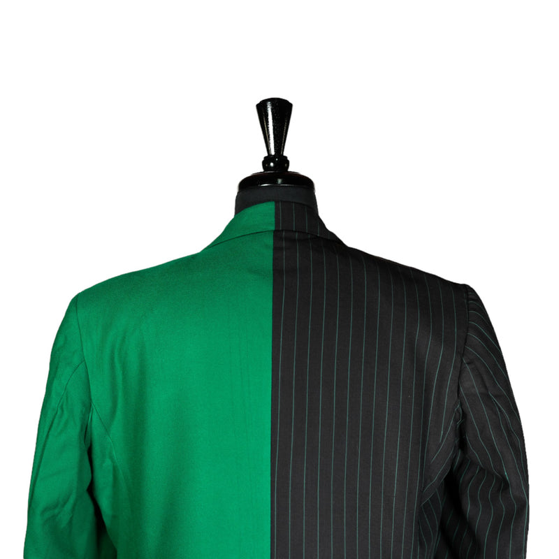 Men's Blazer Black Green Striped Tuxedo Jacket Sport Coat (44R)