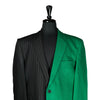 Men's Blazer Black Green Striped Tuxedo Jacket Sport Coat (44R)