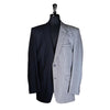 Men's Blazer Blue White Check Plaid Jacket Sport Coat (44R)