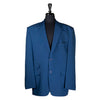 Men's Blazer Teal Blue Wool Handmade Suit Jacket Sport Coat (48R)