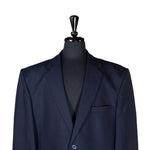 Men's Blazer Navy Blue Pinstripe Wool Formal Suit Jacket Wedding Sport Coat 48R