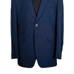 Men's Blazer Navy Blue Textured Formal Suit Jacket Wedding Sport Coat 42R