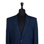 Men's Blazer Navy Blue Textured Formal Suit Jacket Wedding Sport Coat 42R